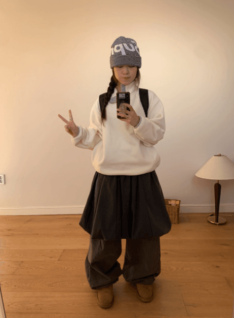 pumpkin layered skirt (2color)