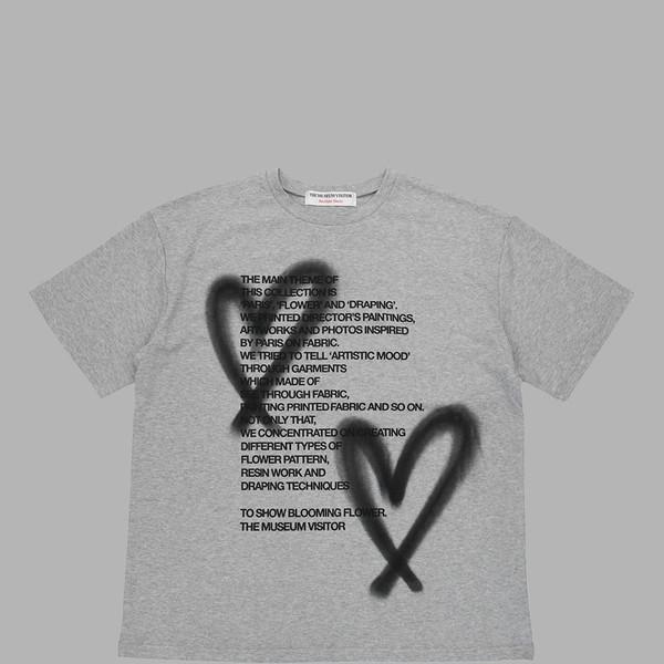 Heart Sprayed T-Shirts (Grey)