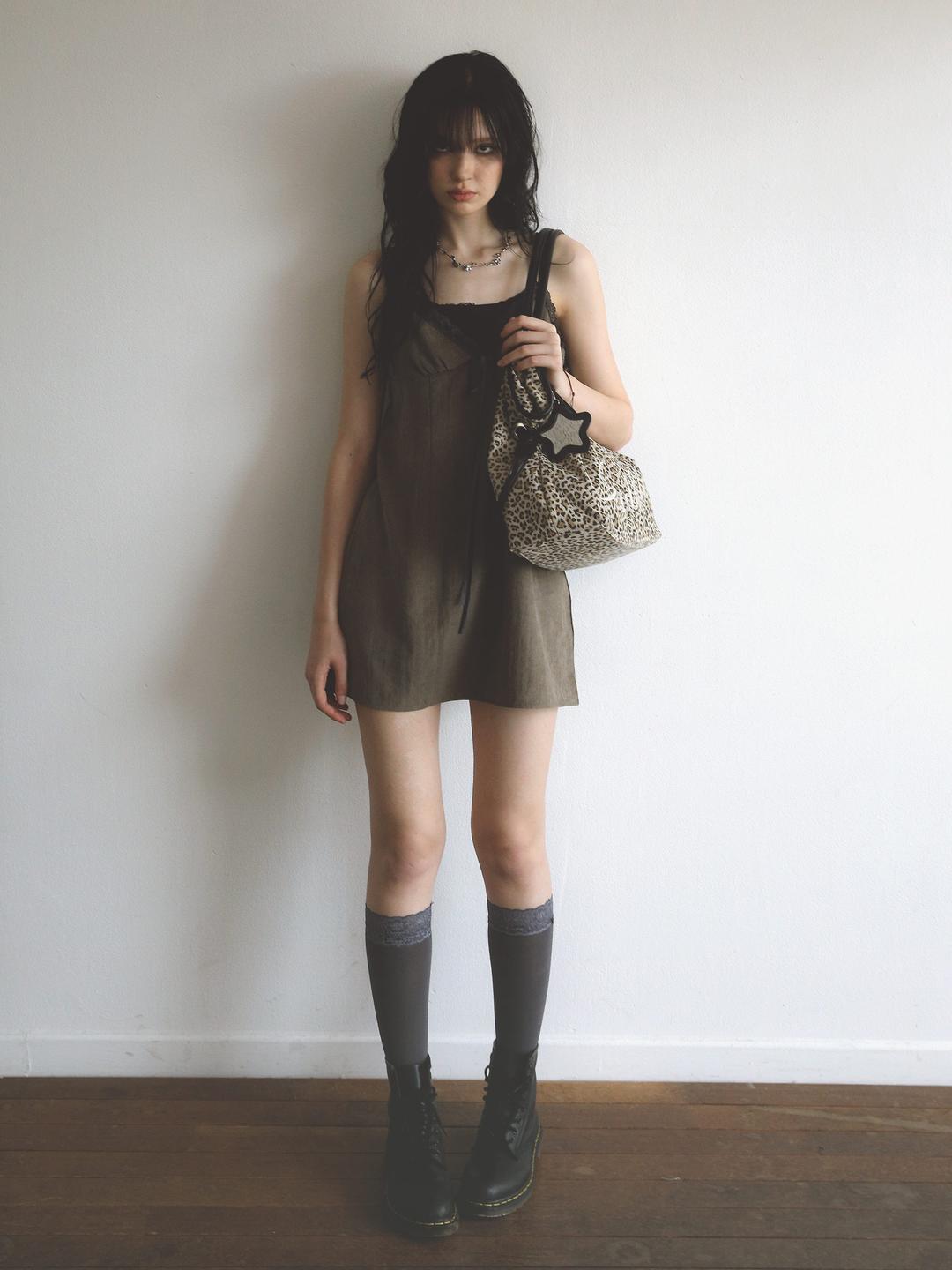 Mossy Slip Dress Khaki
