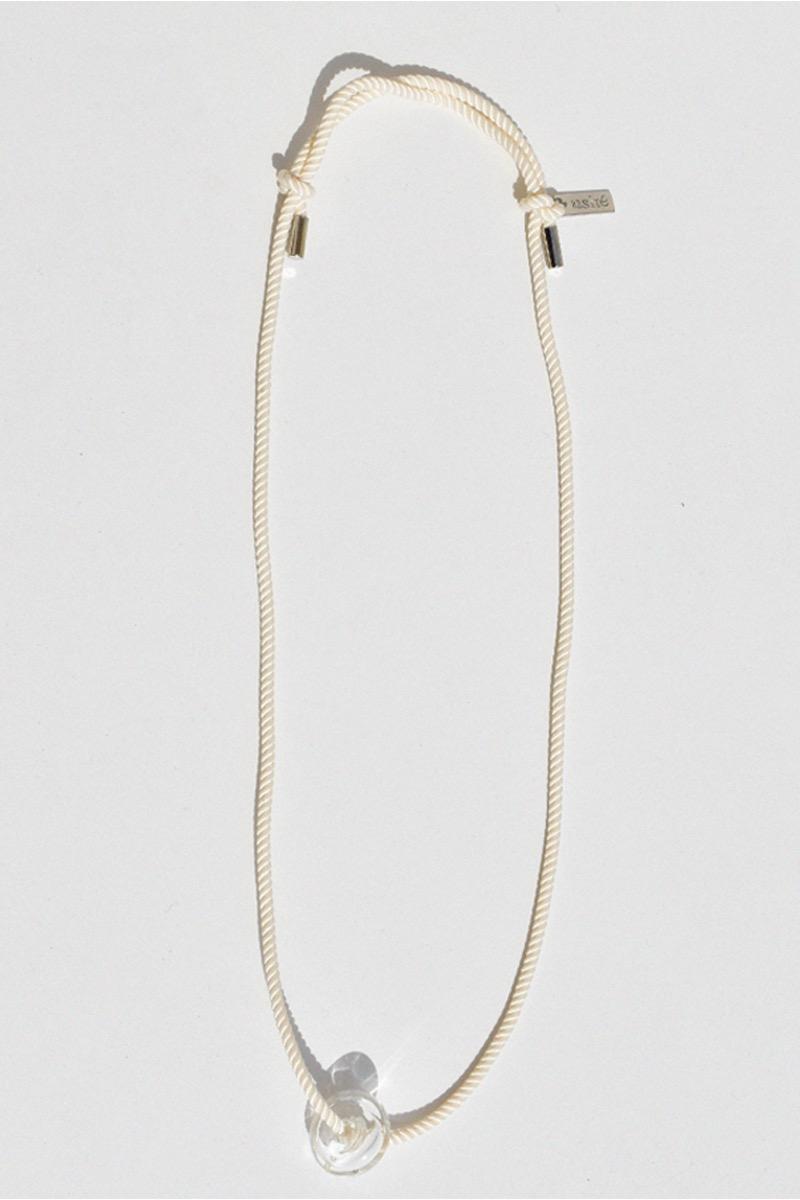 [BTS 슈가착용] Rope White Glass Necklace