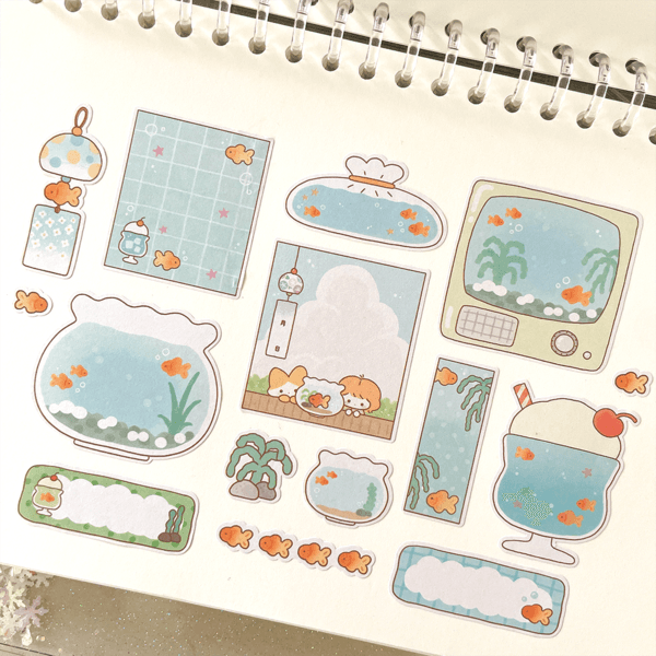 단팥 | 소다와 금붕어 메모 키스컷