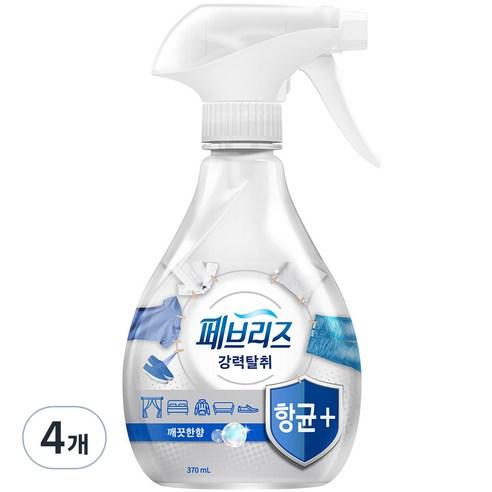 페브리즈 항균플러스 섬유탈취제 깨끗한향 본품, 370ml, 4개 - 섬유탈취제 | 쿠팡