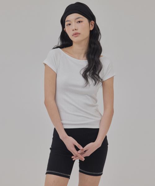 RAGLAN SLEEVED BOAT NECK TOP_T516TP100