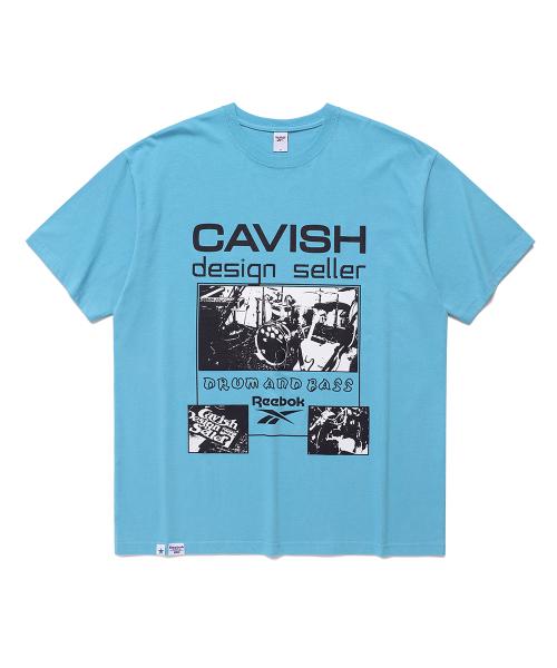 CAVISH X Reebok DRUM AND BASS SS TEE BLUE(CV2FMUT549B)