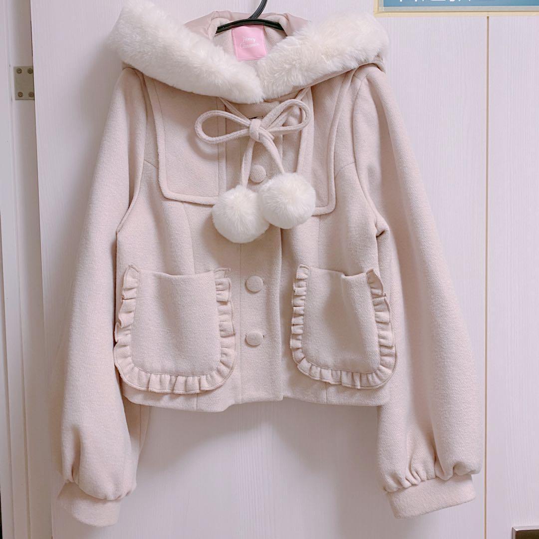 Honey Cinnamon 핑크 리본 코트