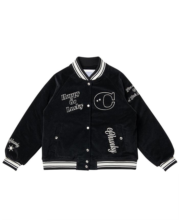 LUCKY CORDUROY STADIUM JACKET_black