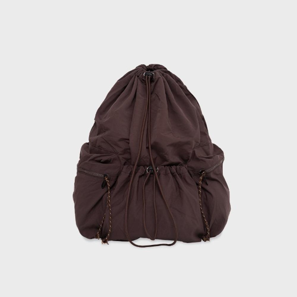 Drawstring backpack Dark brown