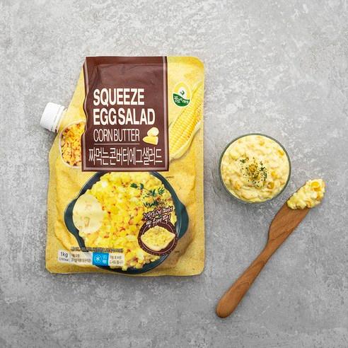 풍요한아침 짜먹는 콘버터 에그샐러드, 1kg, 1개 - 간편식샐러드 | 쿠팡