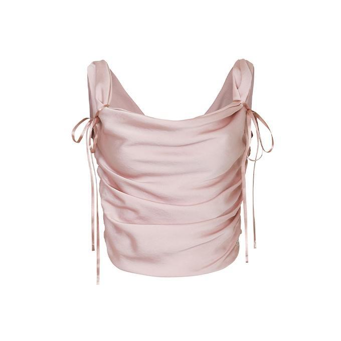 [단독선오픈]DEW COWL SATIN TOP pink [12월 26일 예약 배송]