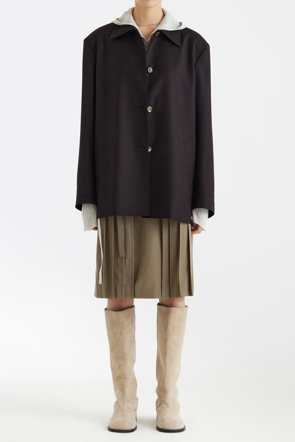 Single Midi Jacket - Brown