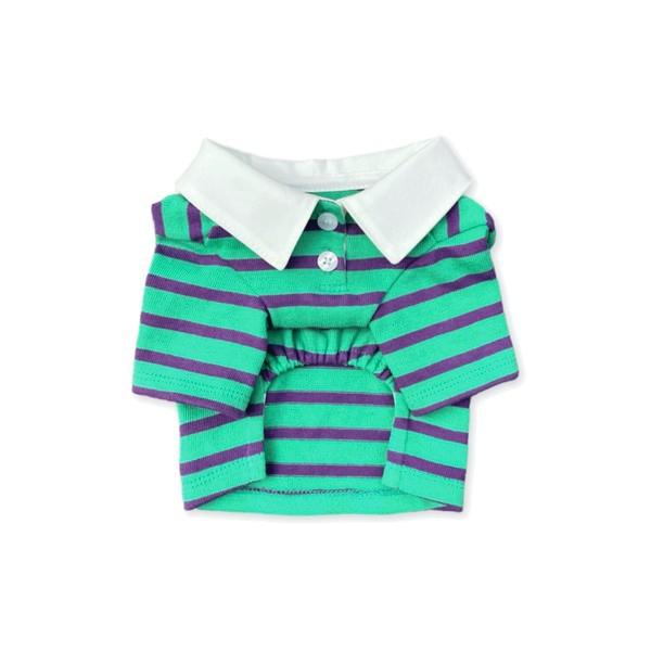 Petit striped rugby shirt (green)