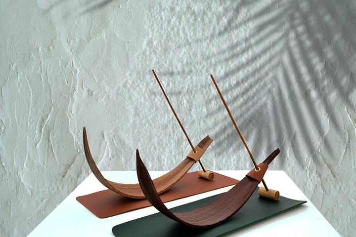 코코넛리프 인센스 스틱 홀더 나그참파홀더 향받침대 향피우기 향멍