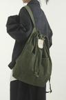 washed cotton bucket back pack