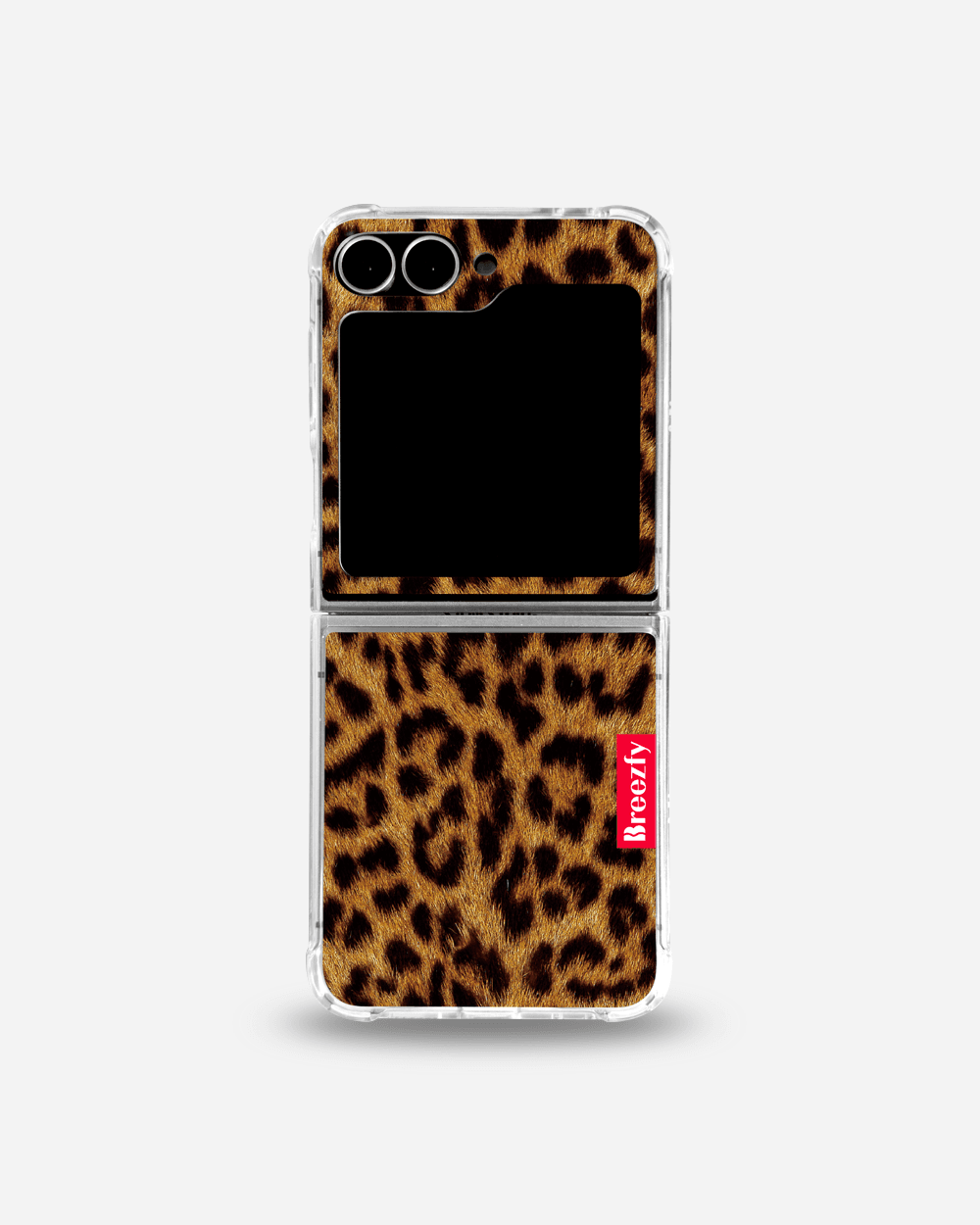 갤럭시 Z플립 투명프레임 케이스 LEOPARD