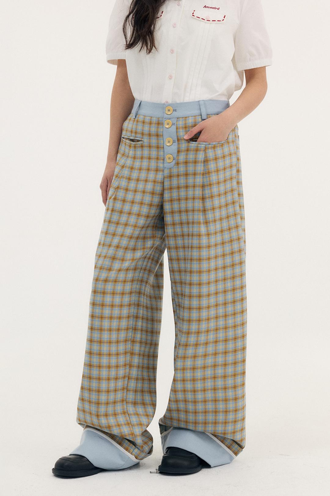 AMWEIRD Prelude Curling Plaid Pants