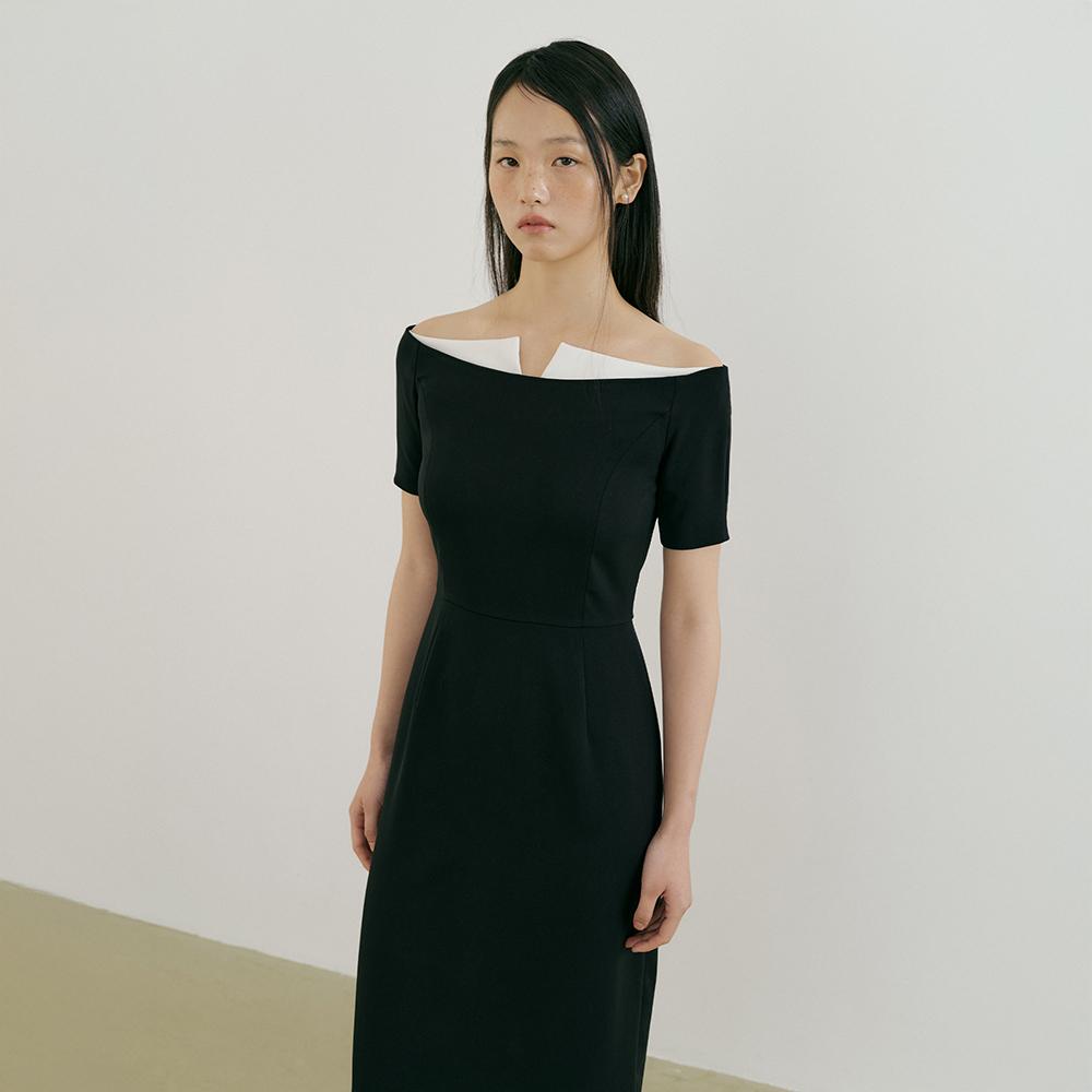 Collar Coloring One-piece (black)