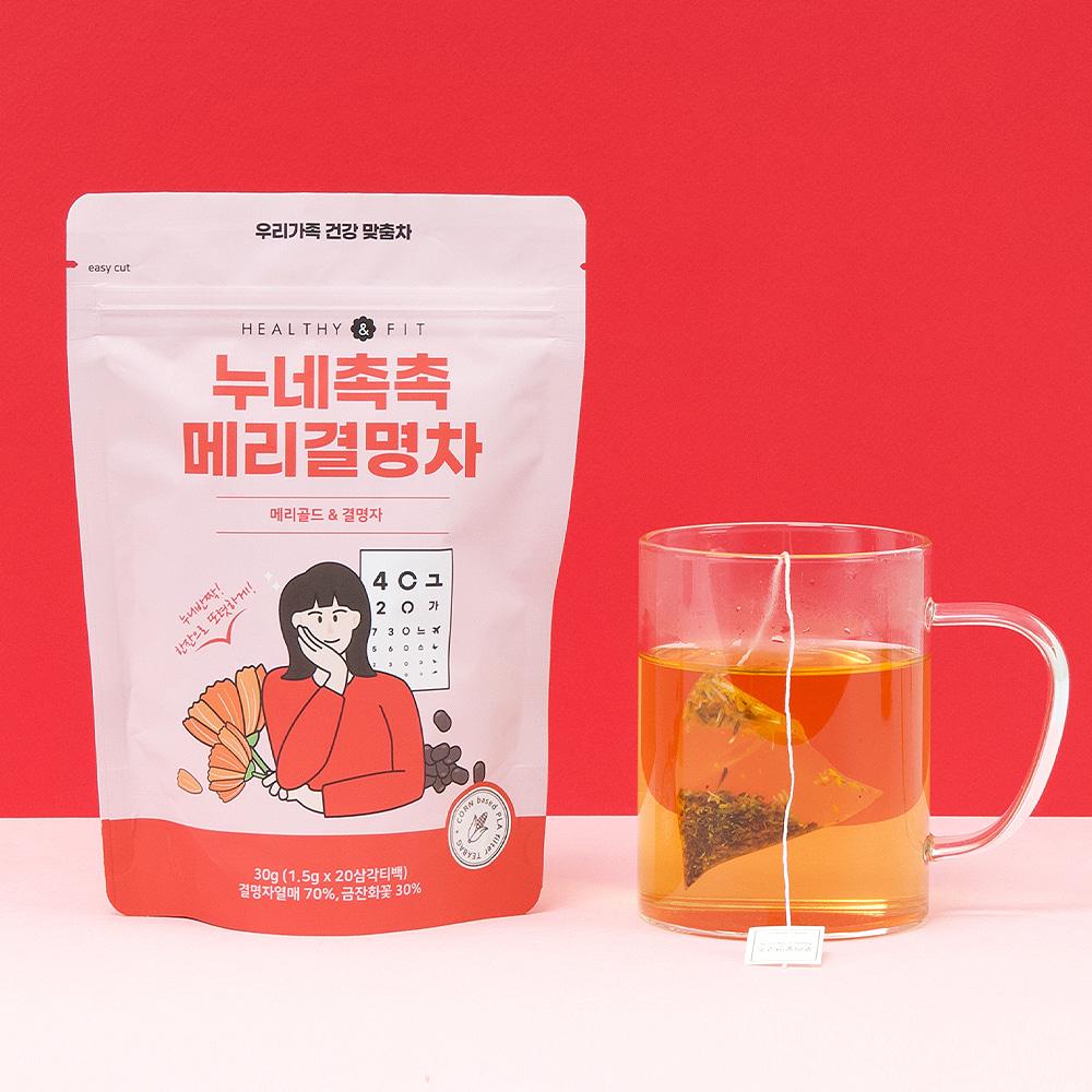 우리꽃연구소 헬시앤핏 누네촉촉 메리결명차 [삼각티백20]