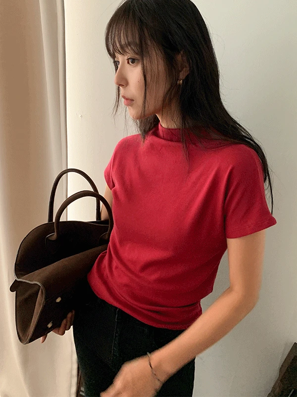 올드머니 반폴라 반팔 티셔츠