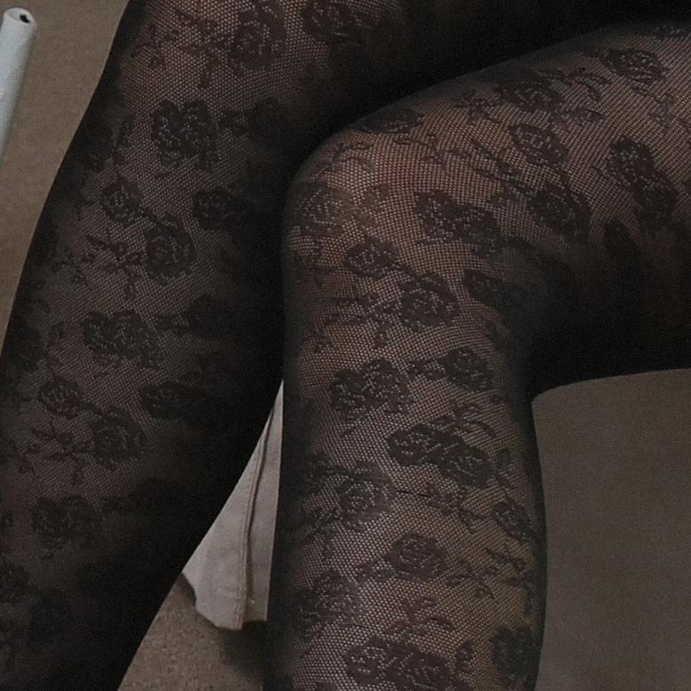 vintage rose tights (2colors)