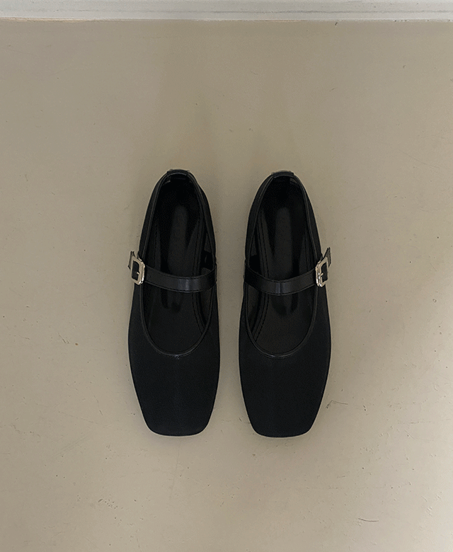 킨다베이지 마세토 시스루 메리제인 플랫