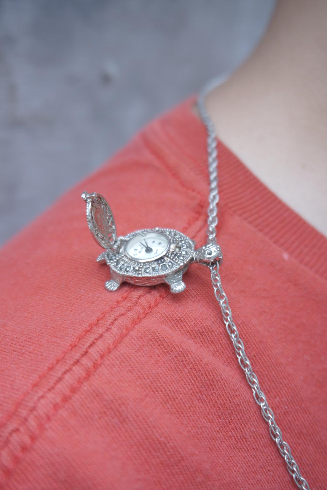turtle watch necklace