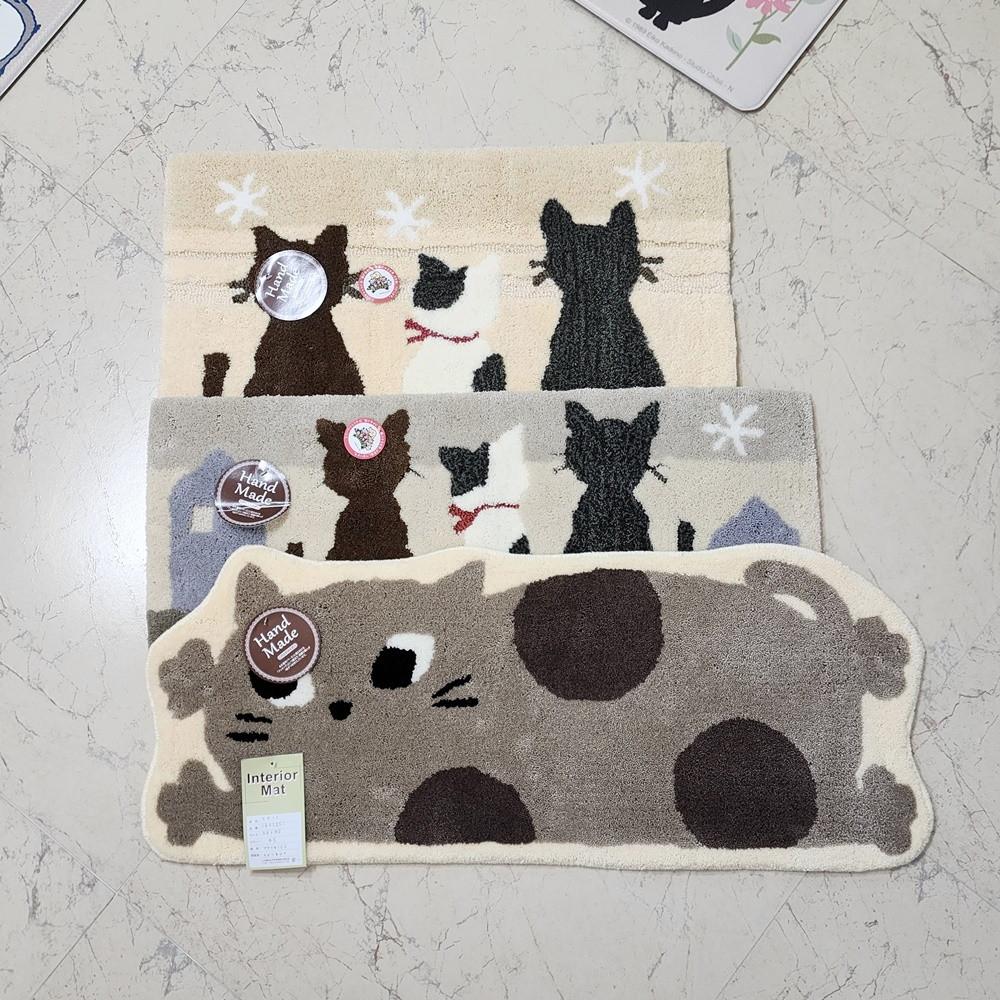 일본 고양이 캐릭터 인테리어 러그 주방 거실 현관 매트 이사 선물 발매트