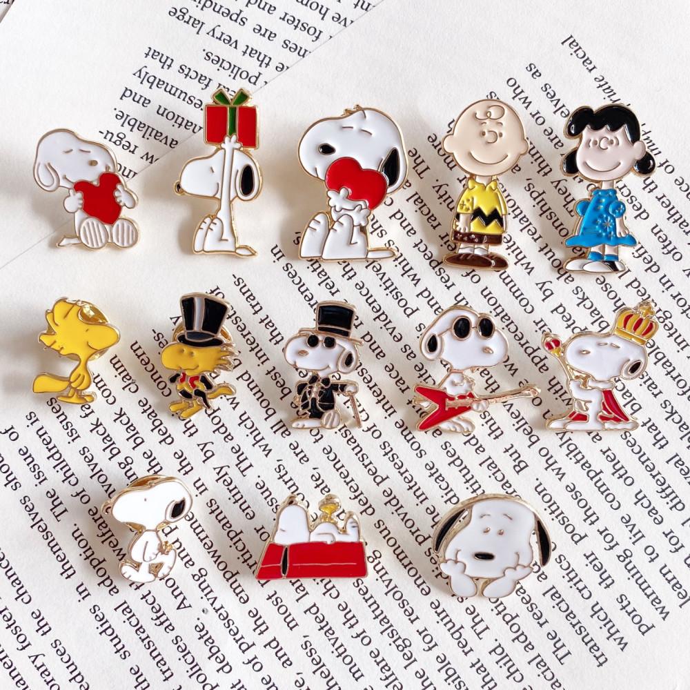 [마들렌 수] 스누피 시리즈 뱃지 / 찰리브라운 루시 우드스탁 커플템 우정템 선물