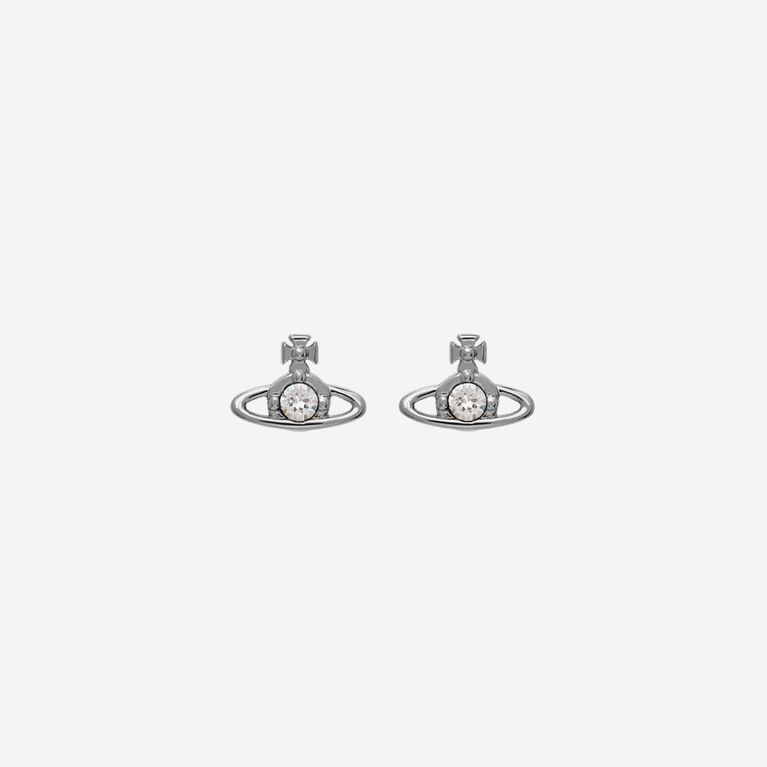 (W) Vivienne Westwood Nano Solitaire Earrings Silver