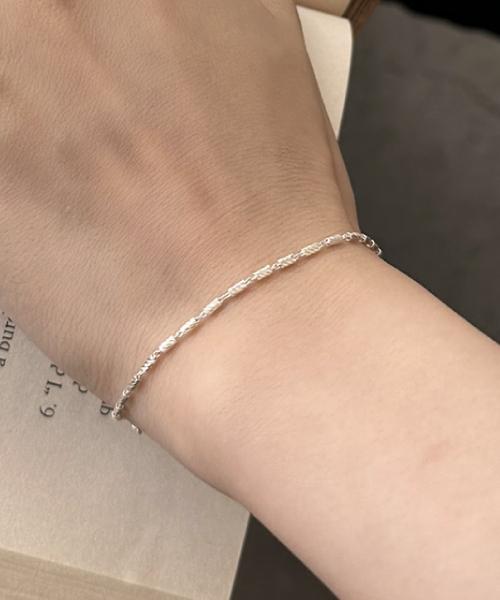 [BARADU 925] Slim cutting pipe chain bracelet