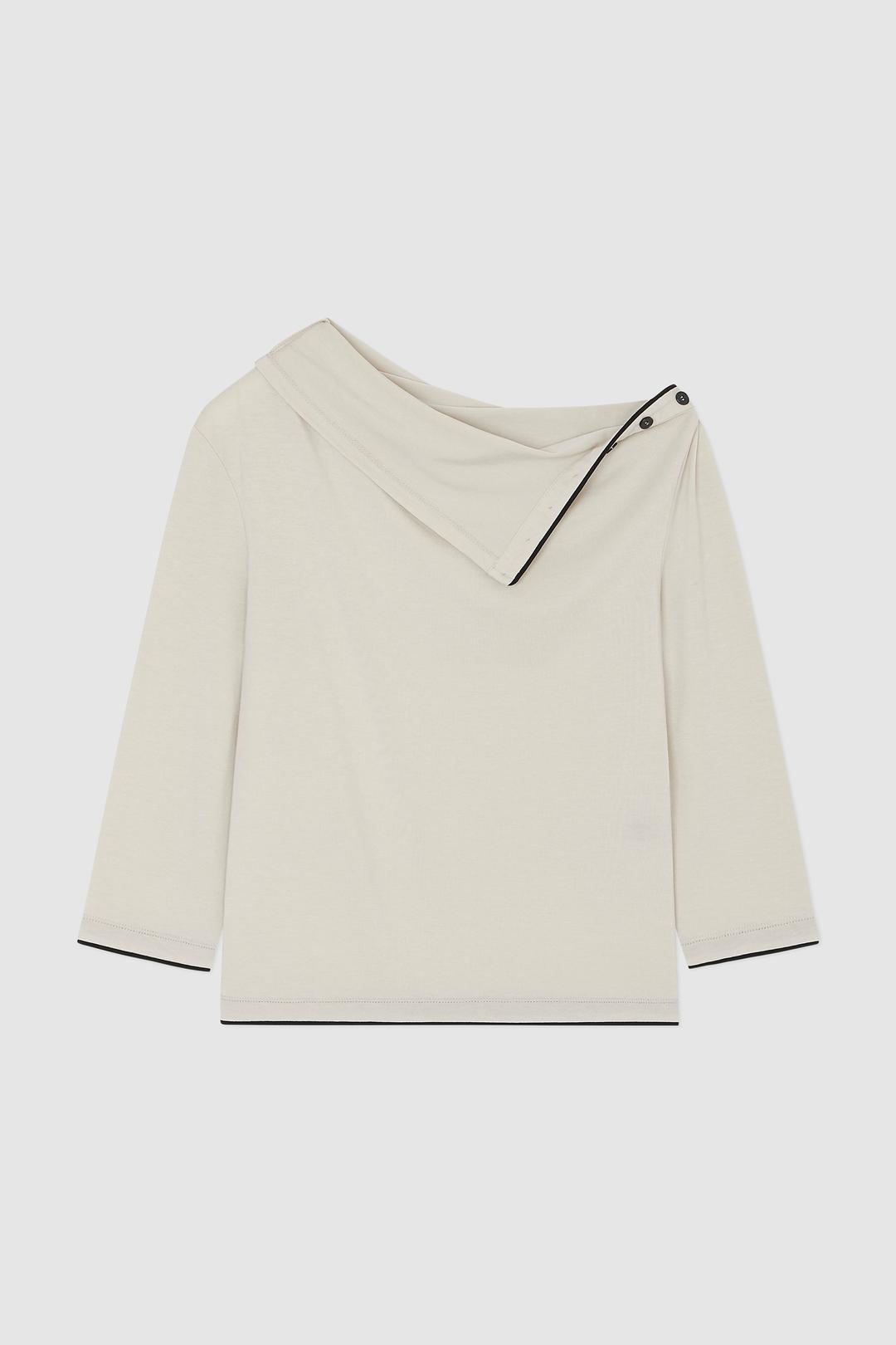 OPEN BUTTON NECK 2.0, (BEIGE)