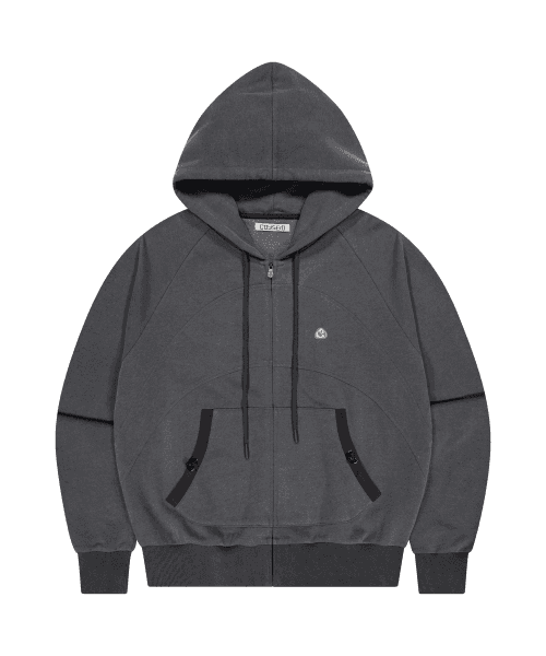 코이세이오(COYSEIO)  STRING POCKET HOOD ZIP-UP BLACK - 사이즈 & 후기 | 무신사