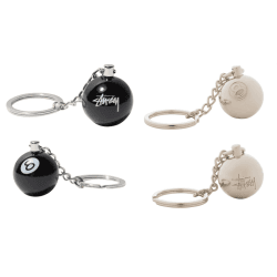 스투시 메탈 8볼 열쇠고리 STUSSY METAL 8 BALL KEYCHAIN