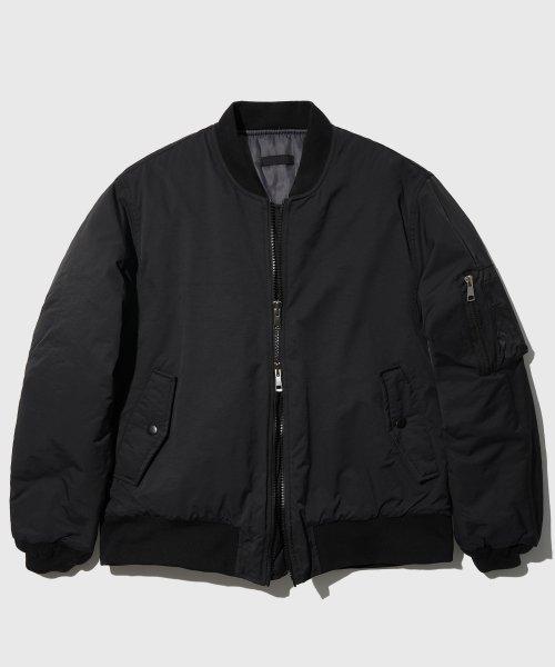 카디 오버핏 MA-1 자켓 블랙 YHJK2319