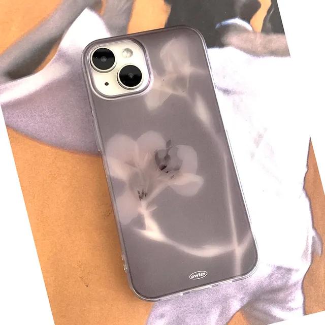 [당일출고/MADE] 은은 플라워 반투명 젤리 아이폰케이스