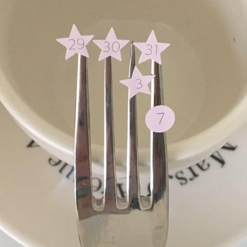 star numbering sticker