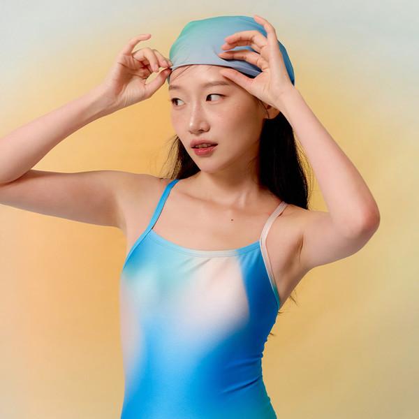 선릿 웨이브 수영복 [츄잉캔디] [타이백]