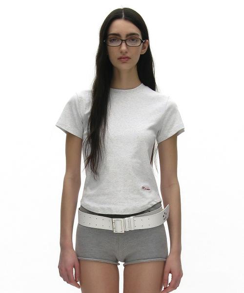 PW 90s 숏 슬리브 티_멜란지