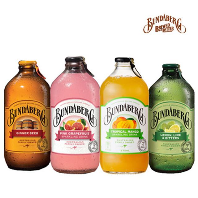 분다버그 (BUNDABERG)핑크자몽/진저비어/레몬라임/망고 375mlx12병(혼합가능)