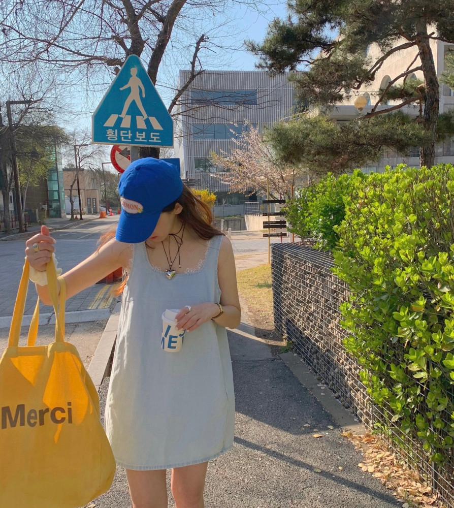 먼데이 데님 미니 원피스 / 나시원피스 청원피스 데님원피스 미니원피스