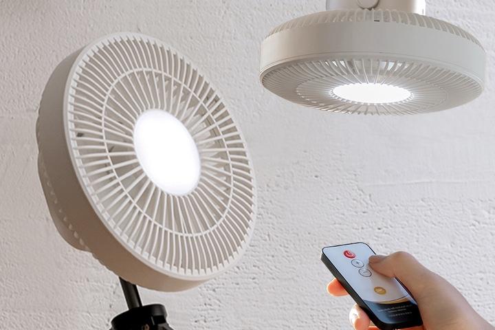 LED조명 무선 휴대용 선풍기 캠핑 탁상  저소음 USB 충전 리모컨 더시원선풍기