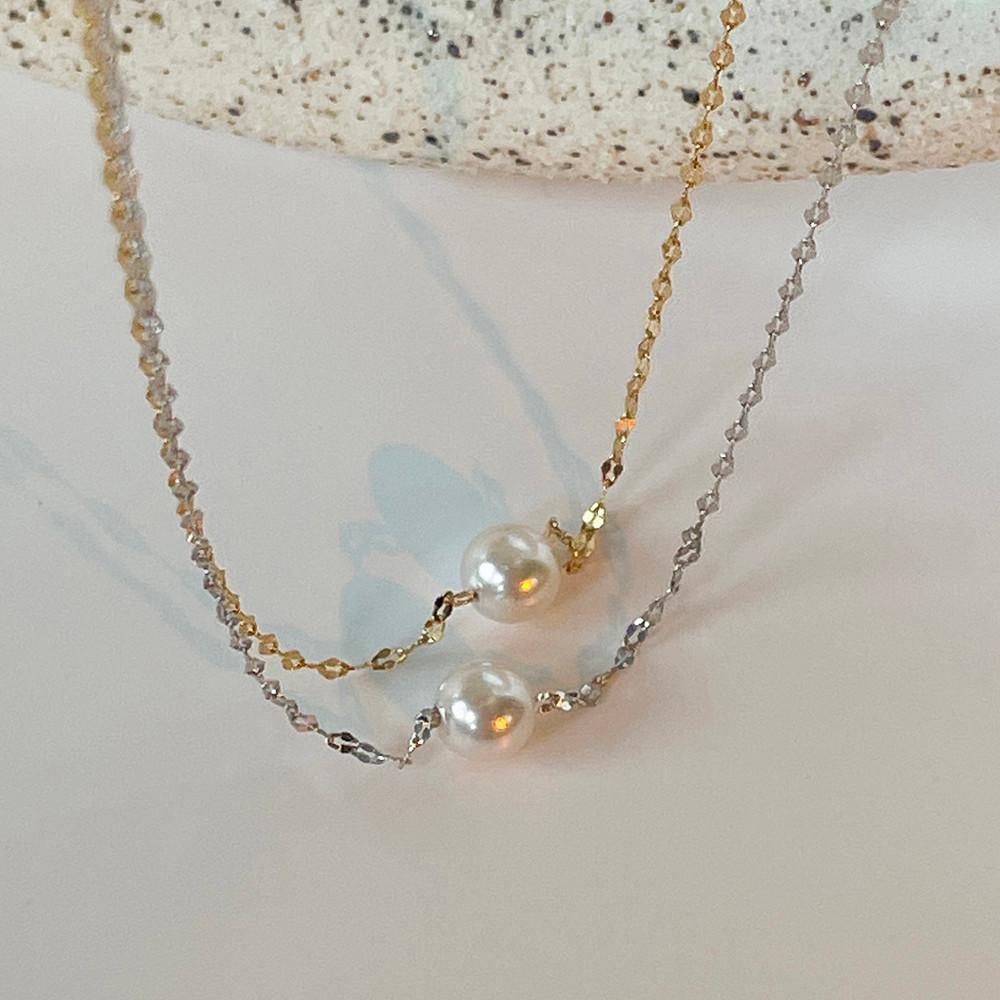 마고 ﻿925 클래식 스왈 진주 아몬드 체인 목걸이 여자 생일선물 추천