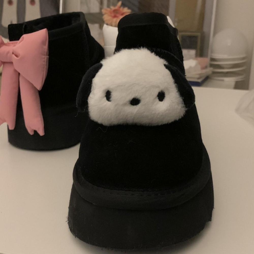 어그꾸미기 루돌프 강아지 리본 브로치