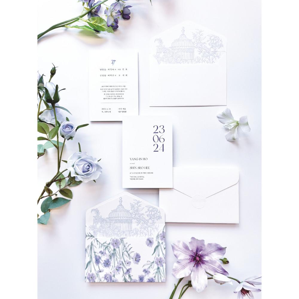 [웨딩어클락-White Line] RAFFINE 프리미엄 청첩장