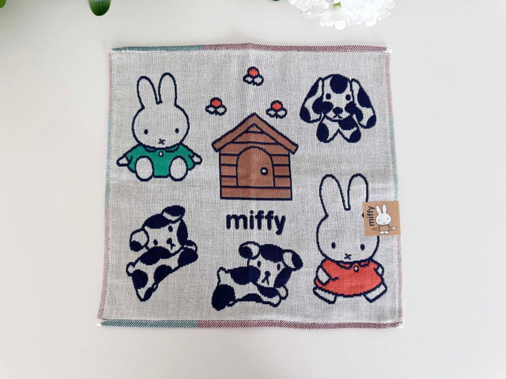 일본 미피 miffy 3중 가제 손수건 미피와 얼룩강아지