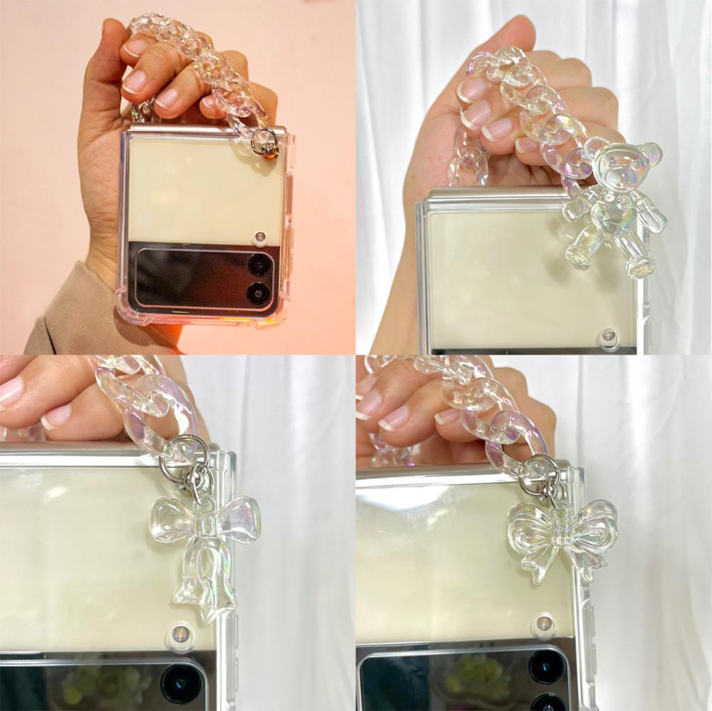 (자체제작) 홀로그램 체인 스트랩 폰케이스