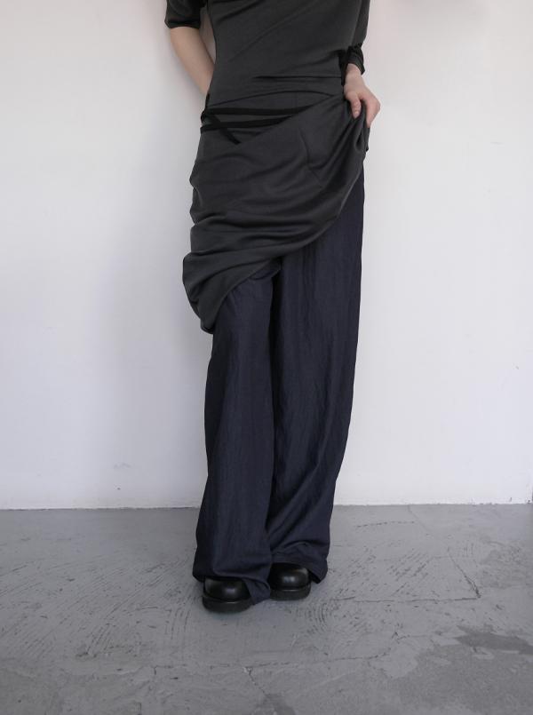 프릴 버튼 밴딩 팬츠 (3c)