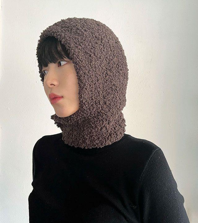 부클 뽀글이 후드 워머 바라클라바 3color