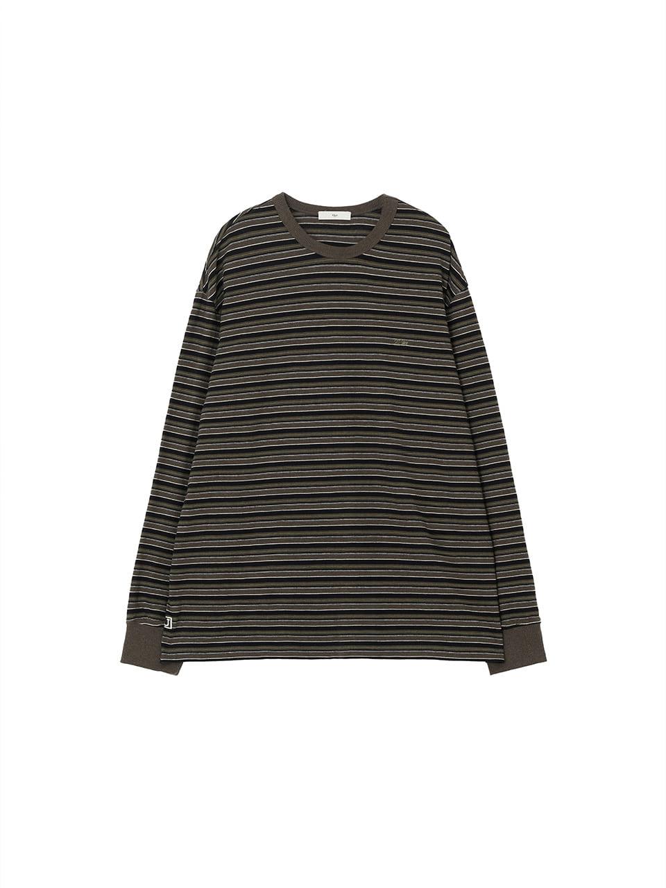 Fresh Border Long Sleeve Tee Brown