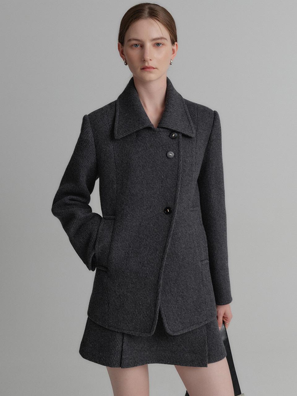 룩캐스트 카리나 울 자켓_차콜 / KARINA WOOL JACKET_CHARCOAL
