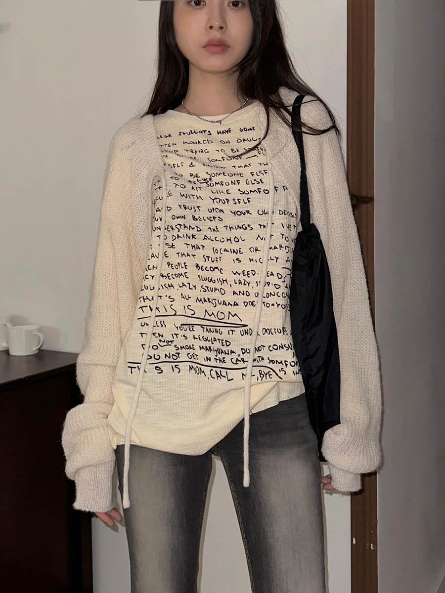 Lettering loose top